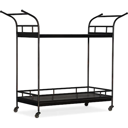 Metal Bar Cart with Wheels